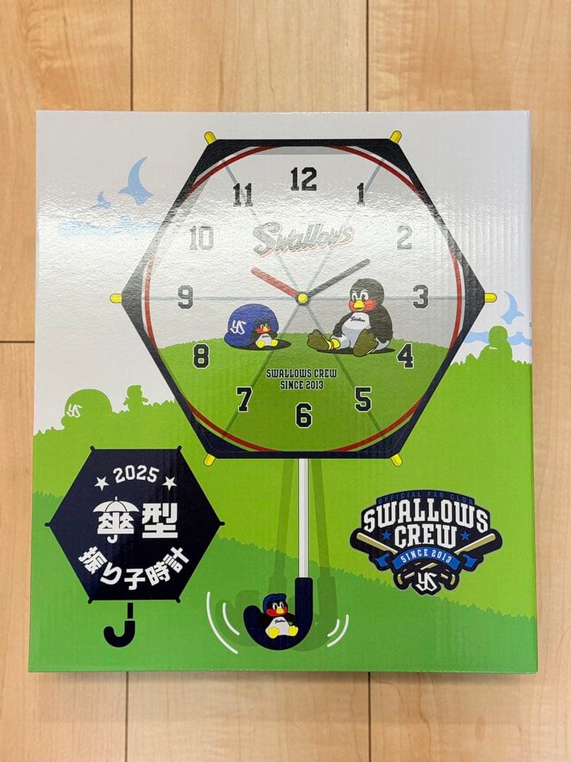 つば九郎 傘型振り子時計など4点セット ヤクルトスワローズ ユニフォーム