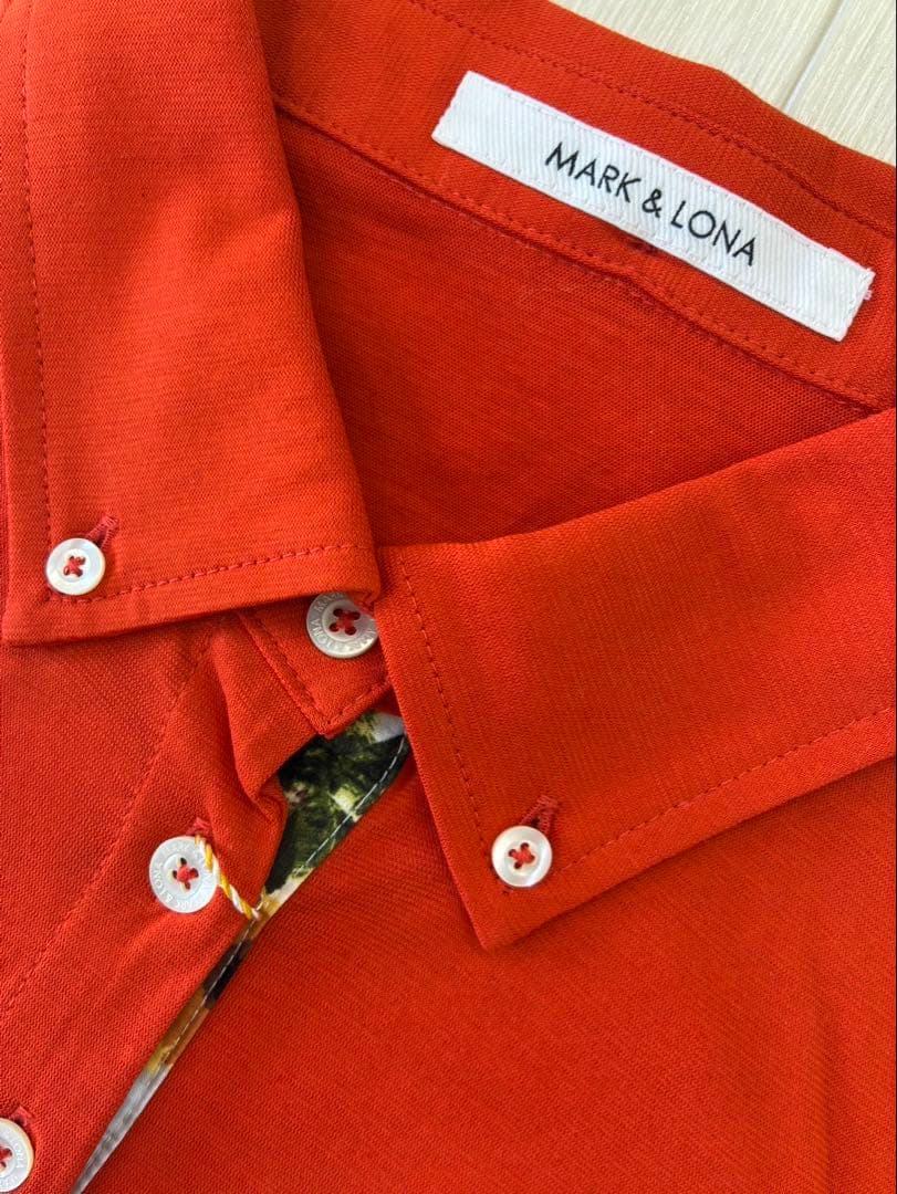MARK & LONA オレンジ スカルシャツ　サイズ　 L