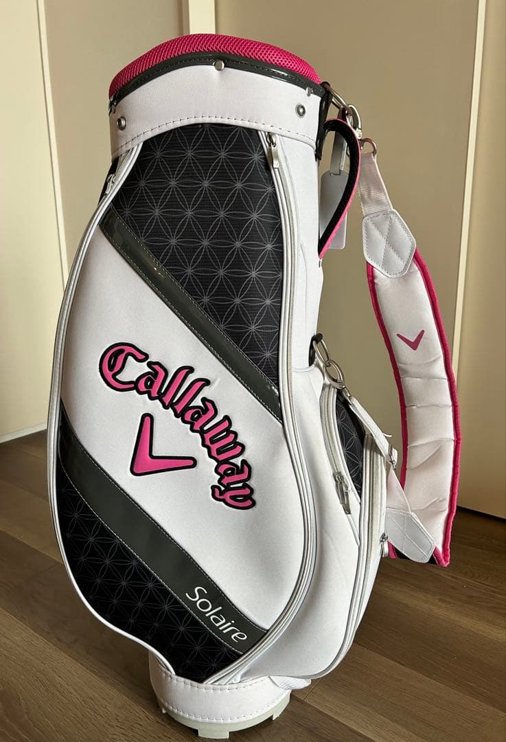 CALLAWAY Solaire レディースゴルフキャディバッグ 軽量白黒ピンク