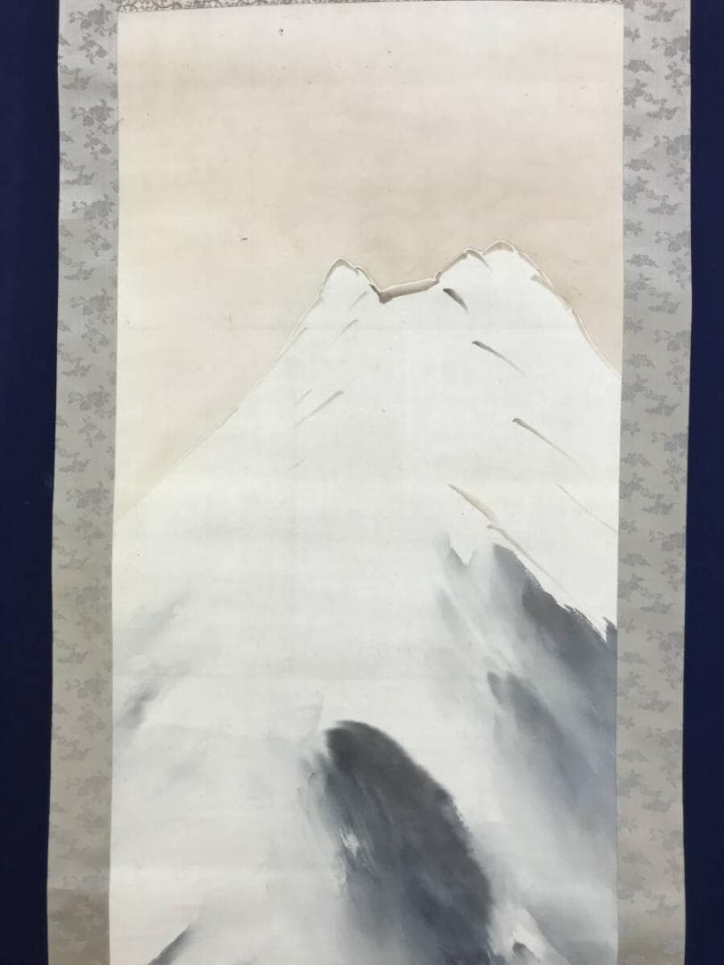 真作/紫雲/富岳之図/富士山図/山水図/富嶽図/富峰図/掛軸☆宝船☆AH-609