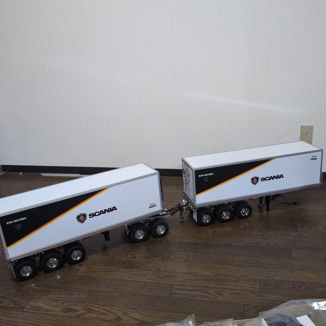 タミヤ1/14スカニアのダブルストレーラーとドーリー