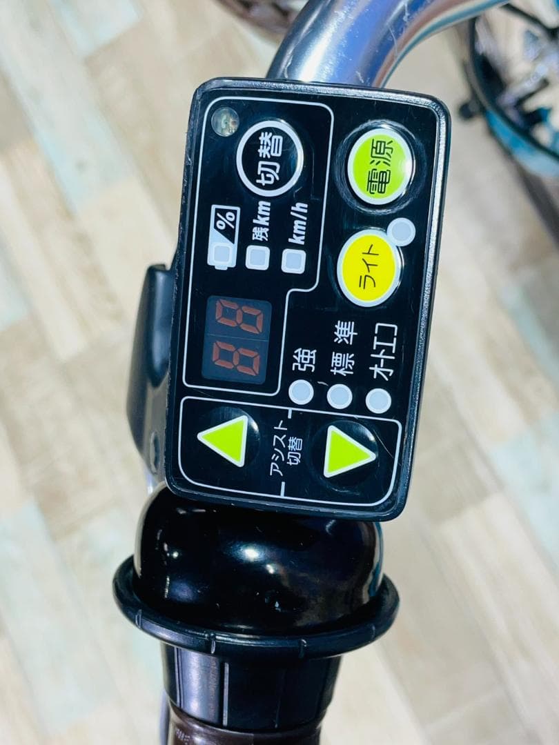 半年保証 エスニックターコイズ⭐️ 超特価電動自転車 ブリヂストンシテY1649