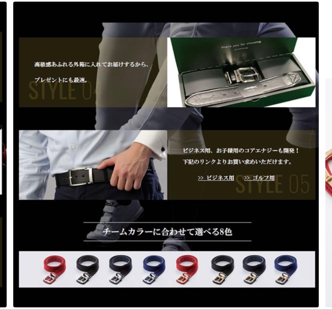 CoreEnergy ブラックベルト ゴールドバックル