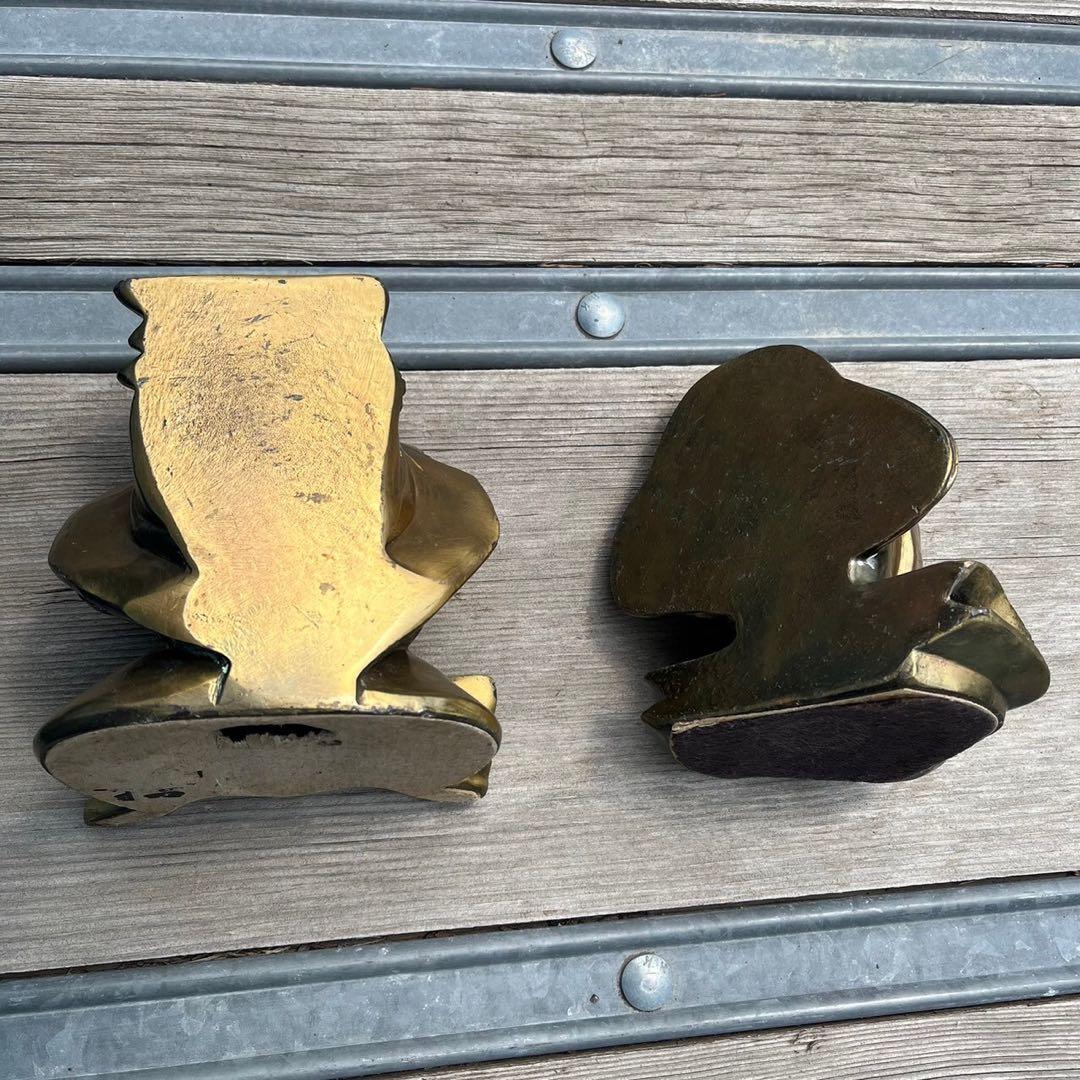 1940 Brass Clown Head Bookends クラウンヘッド
