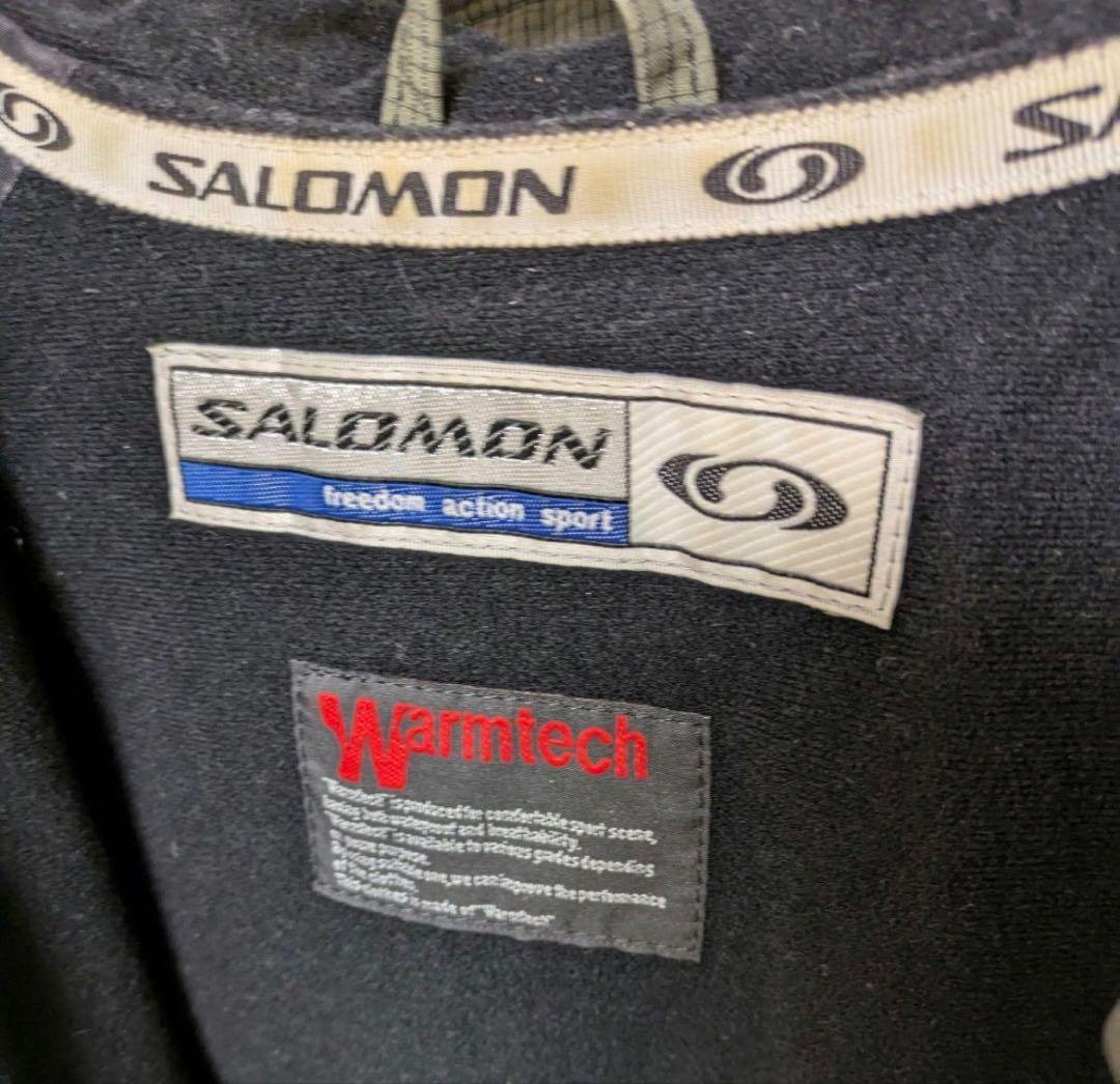 SALOMON スノーウェア 上下 メンズL カーキ オールドサロモン