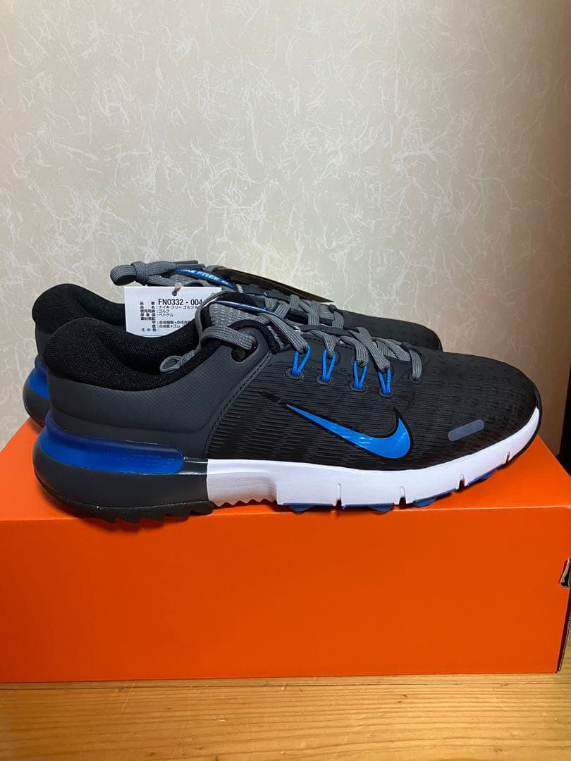 NIKE ナイキ　フリーゴルフ　26cm ワイド　ブラック　ブルー