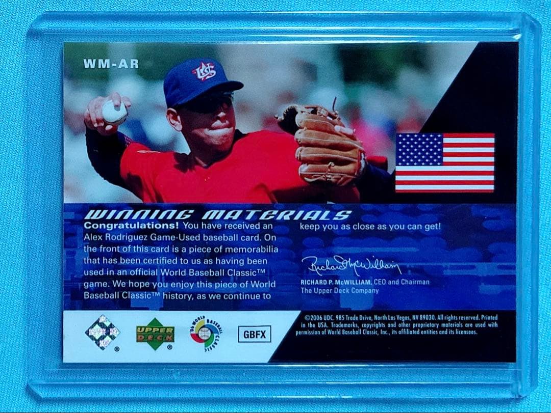 2006 SPx WBC アレックス・ロドリゲス ジャージーカード アメリカ代表