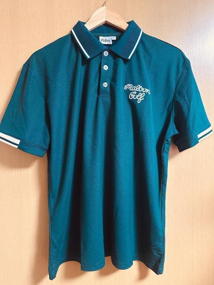 マルボンゴルフ ポロシャツ malbon golf メンズ 半袖シャツ 緑色XL