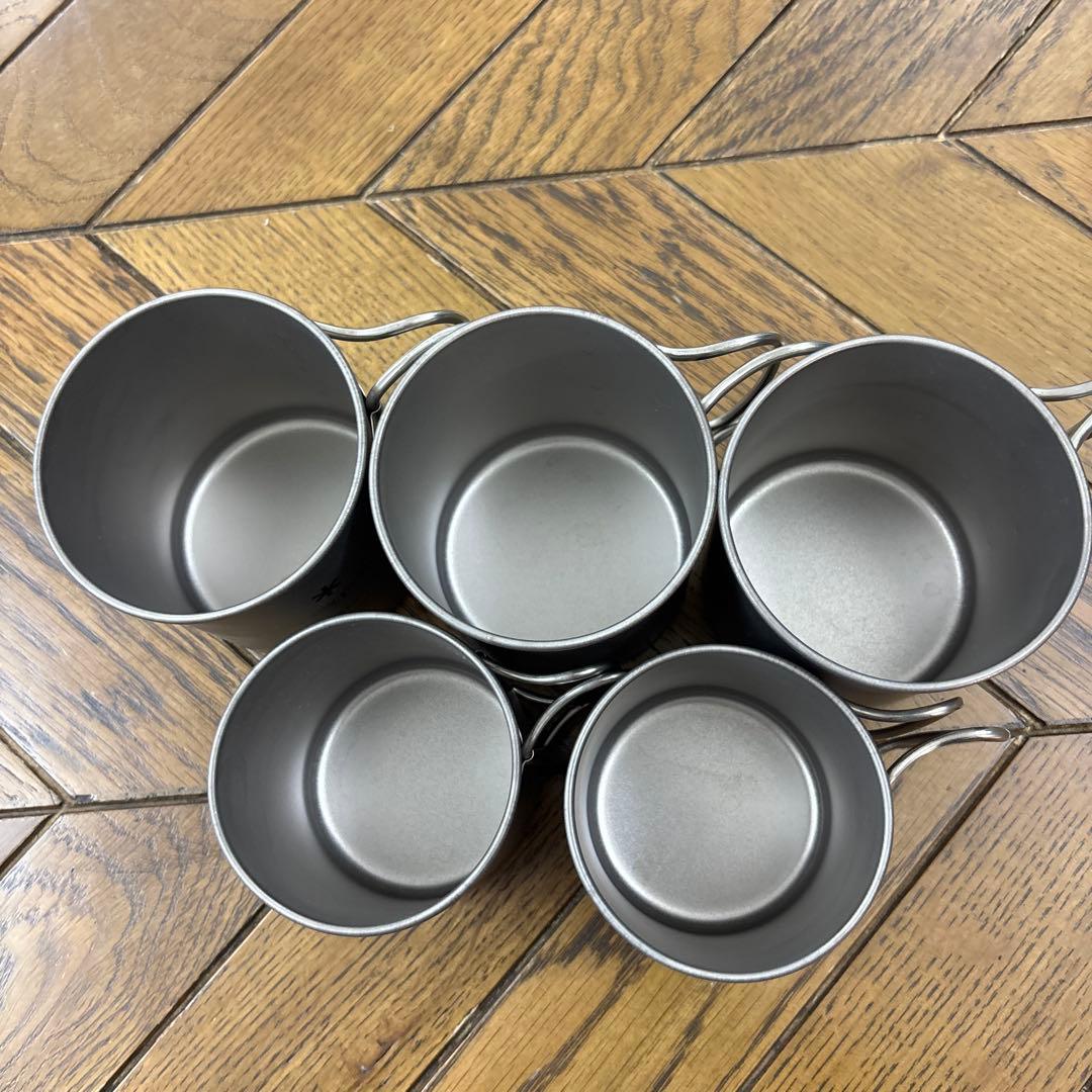 スノーピーク チタンシングルマグ　300×2 450×3 5個セット