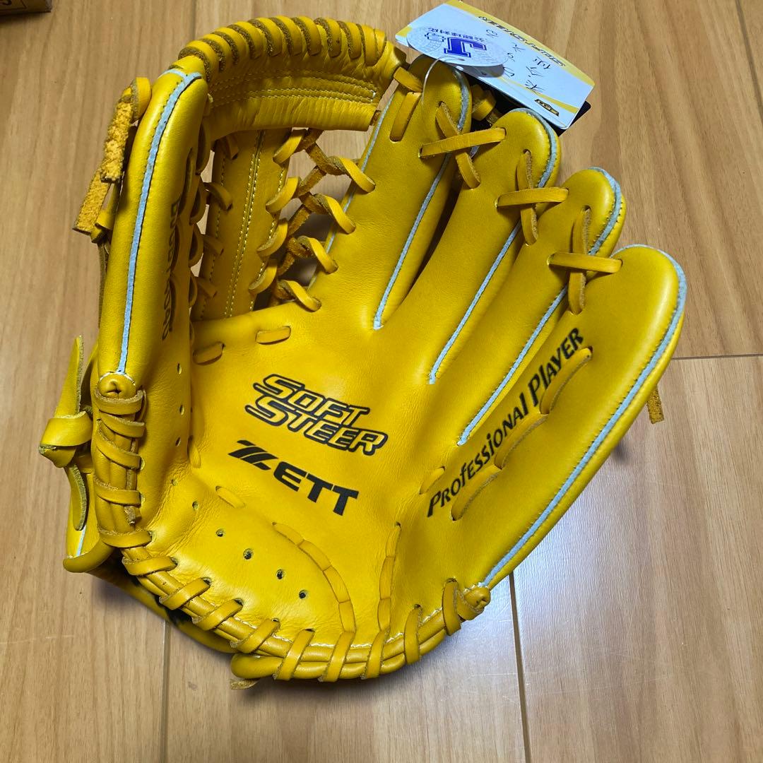 新品未使用品ZETT ソフトスティア 少年軟式グローブ イエロー