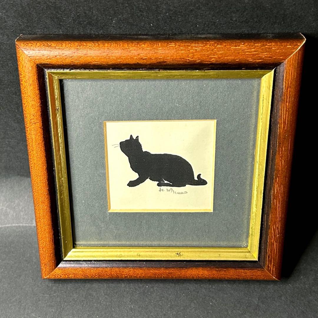 Andrew Cowley ￼版画　猫限定版　シルエット画