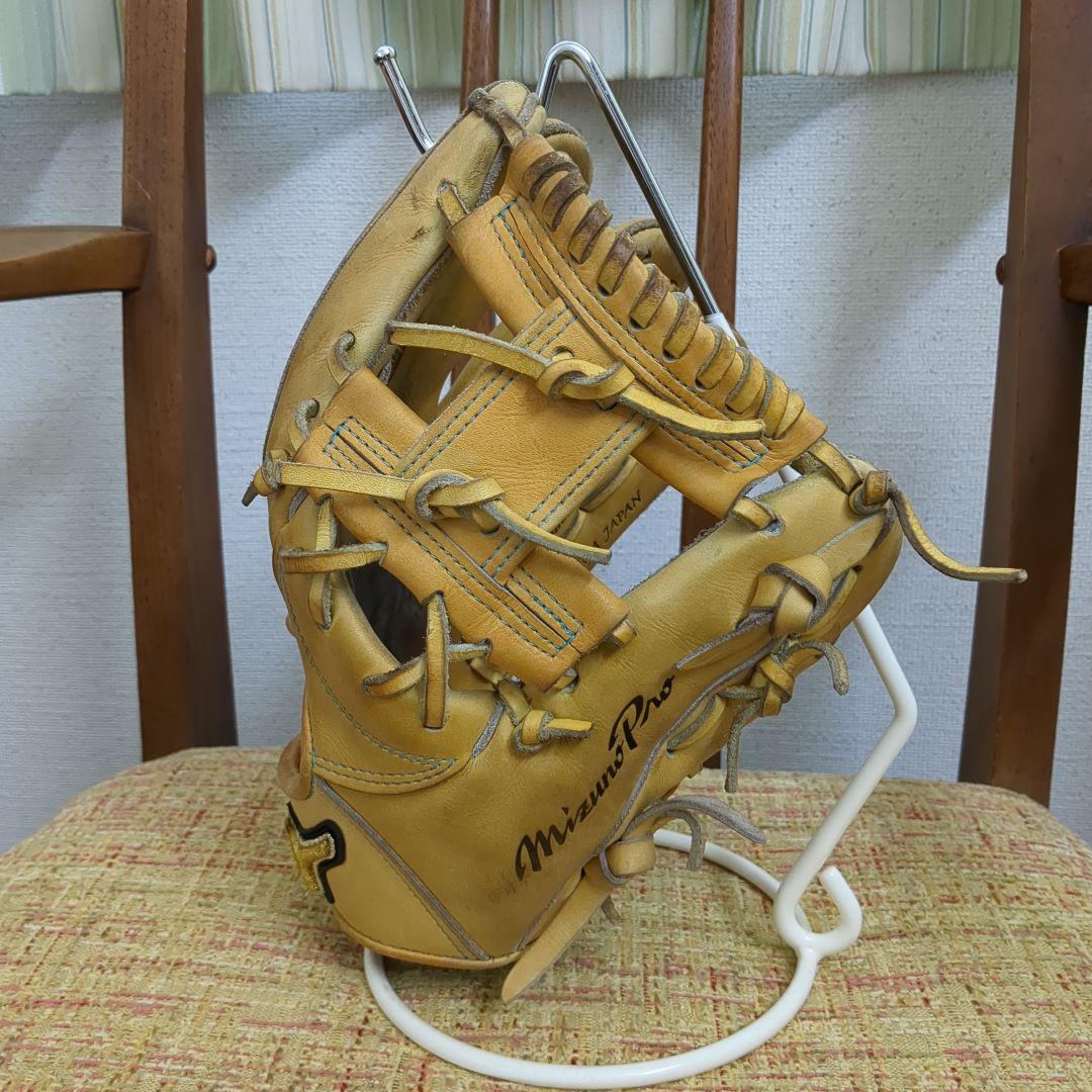 あこ　HAGA JAPAN 内野用 ミズノプロ 硬式用グローブ イエロー