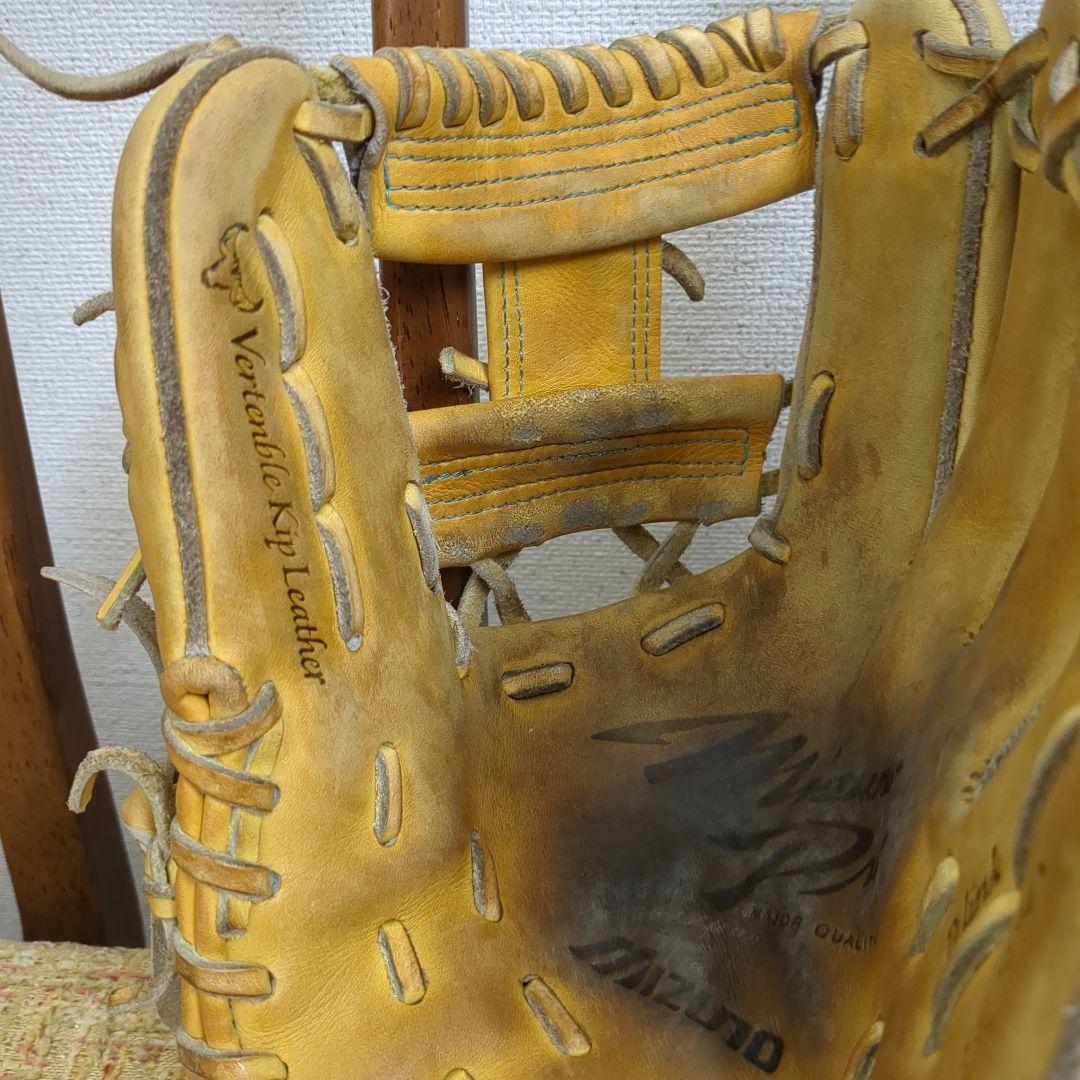 あこ　HAGA JAPAN 内野用 ミズノプロ 硬式用グローブ イエロー