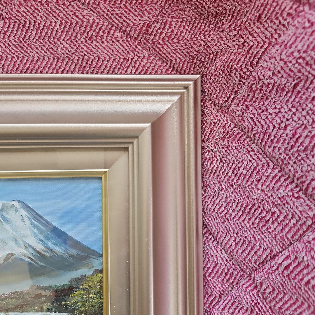 森田清二 SM 富士山古民家風景 油彩 油絵 絵画 芸術 美術 額装 風景画