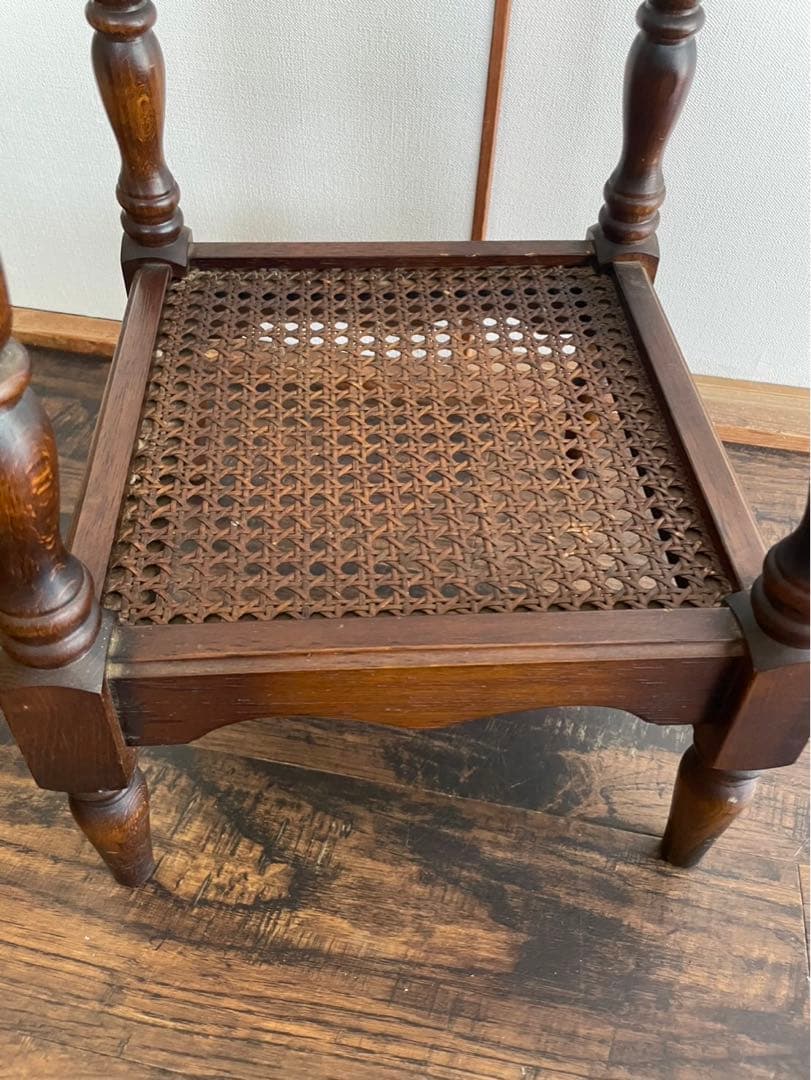 カリモク　アンティーク　飾り台　花台　サイドテーブル