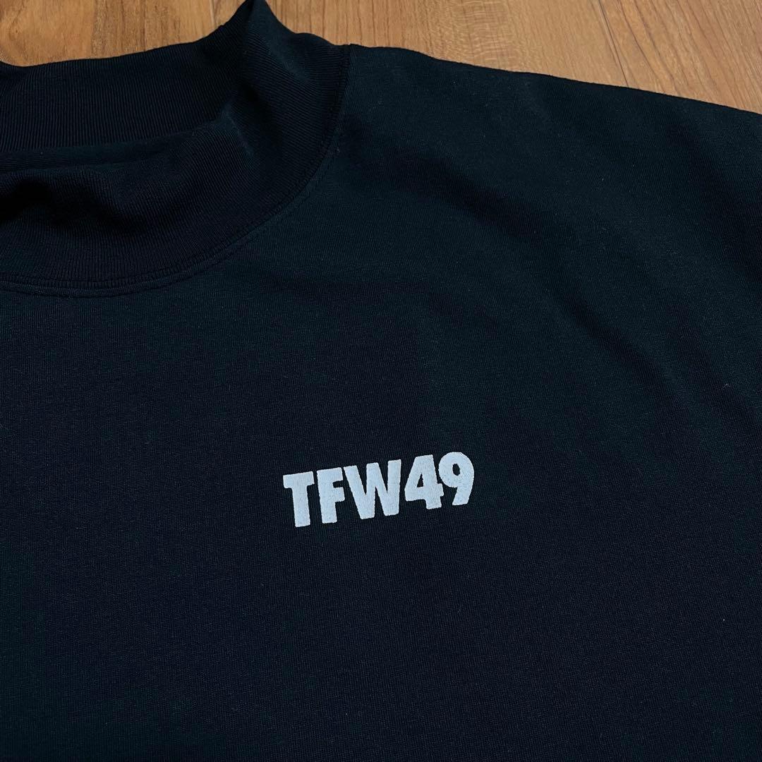 TFW49 モックネック　Tシャツ ブラック　L junhashimoto