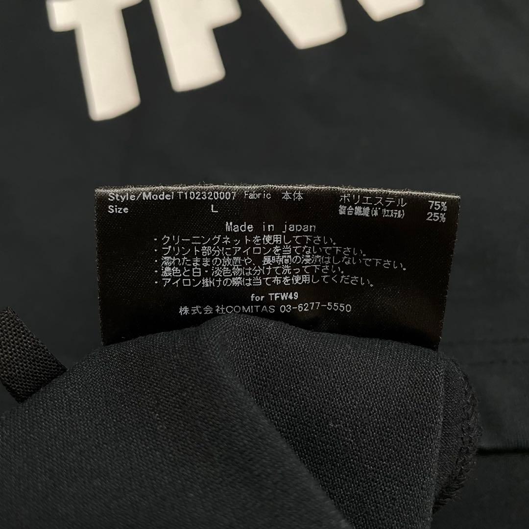 TFW49 モックネック　Tシャツ ブラック　L junhashimoto