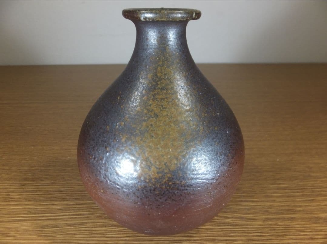 真作保証 伊勢崎満 自作 備前徳利 備前焼 岡山県無形文化財 (伊勢崎淳) 岡山