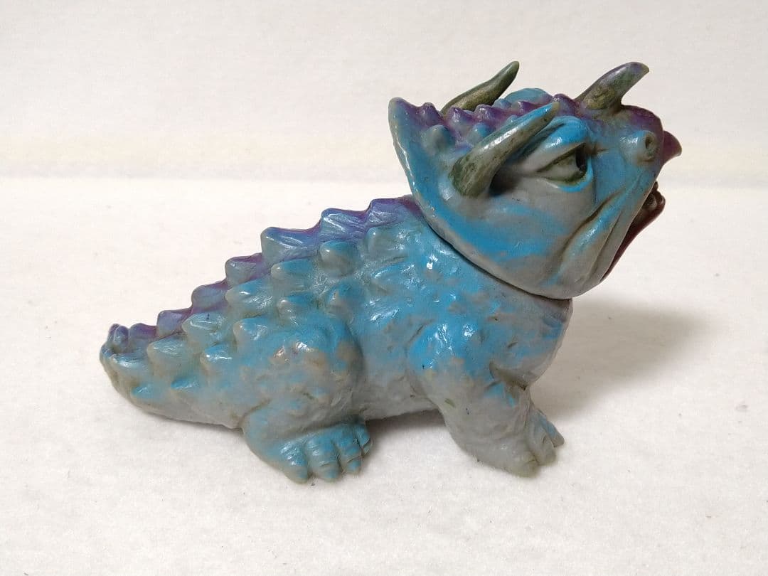 当時物 三浦トーイ トリケラトプス風怪獣 ソフビ