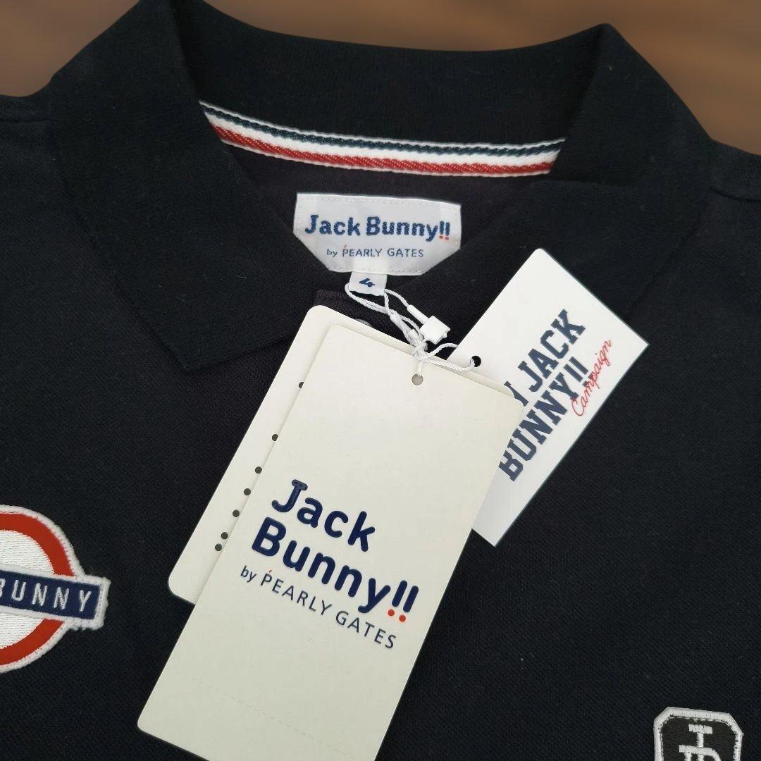 【新品タグ付き】 パーリーゲイツ Jack Bunny 長袖ポロシャツ ブラック