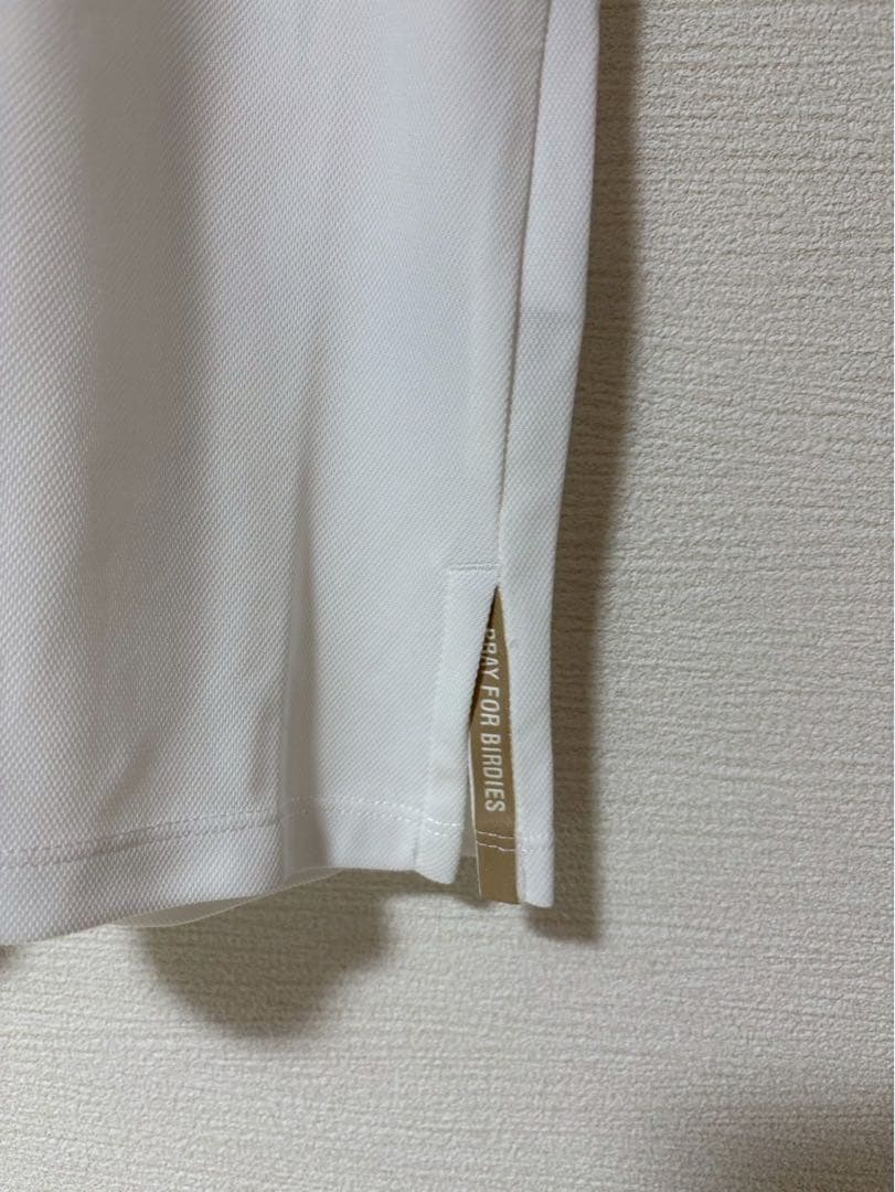 本日限り値下☞シンプル上品ジーフォア速乾性　レディースポロシャツ【白・L】半袖