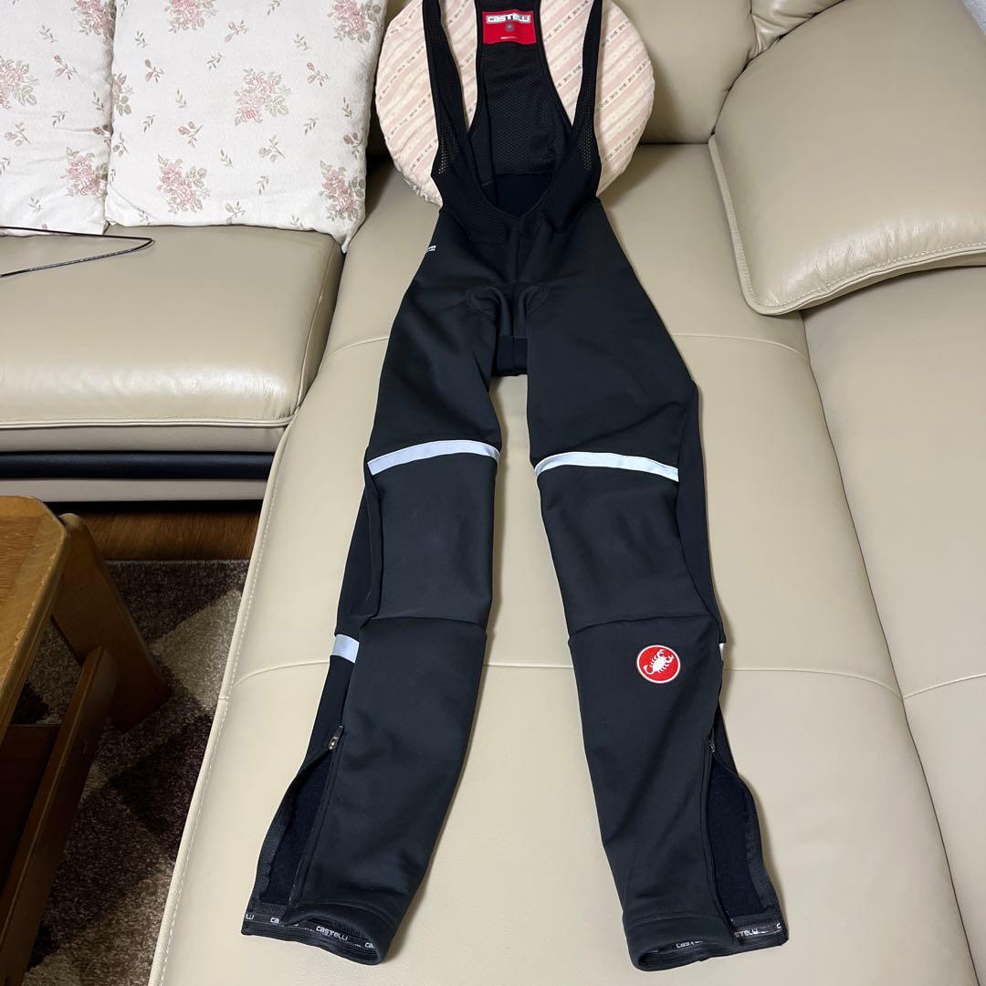 Castelli ビブタイツ Mサイズ 反射材付き