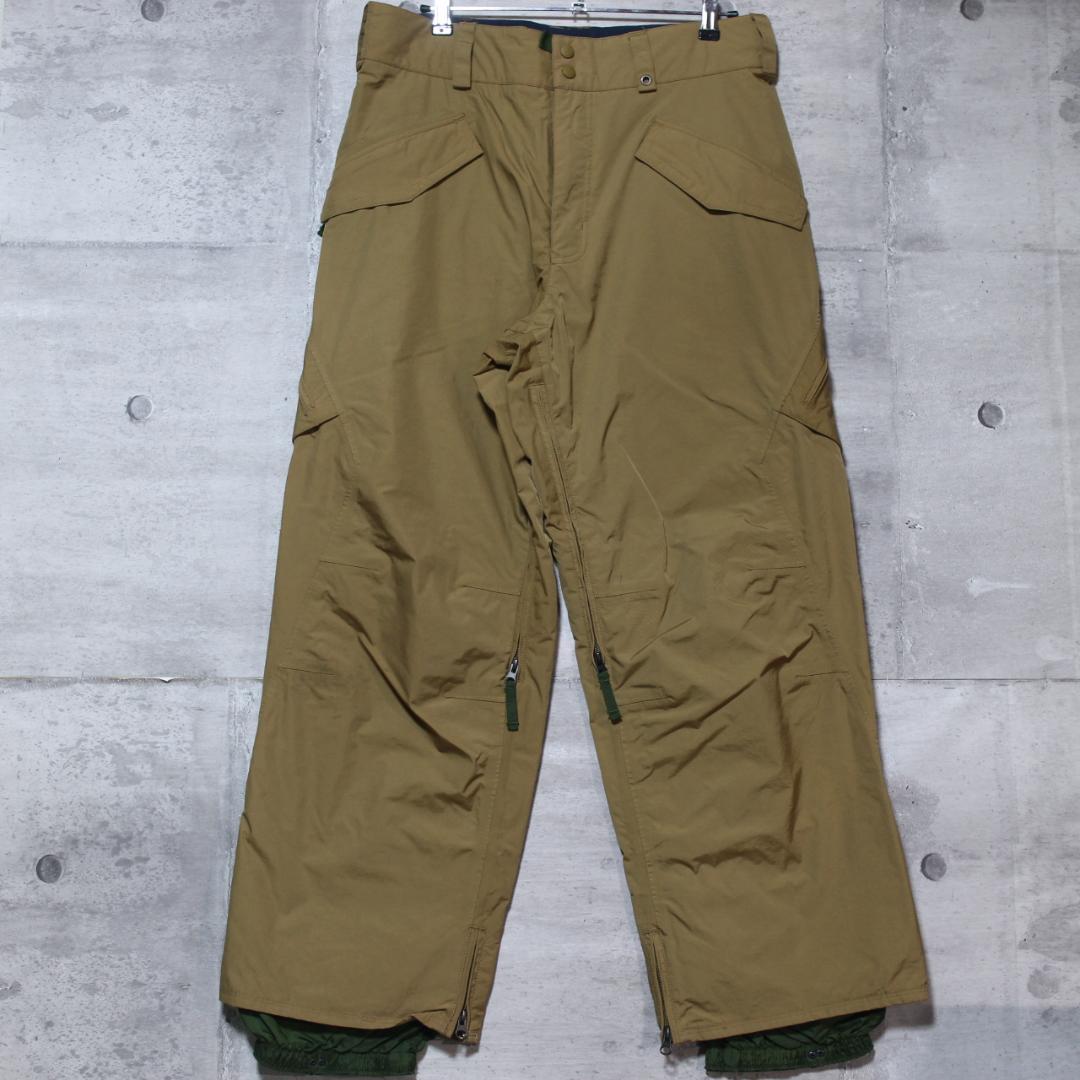【極美品 高撥水 珍色】ミリタリー 極太カーゴ【M】BURTON スノーパンツ