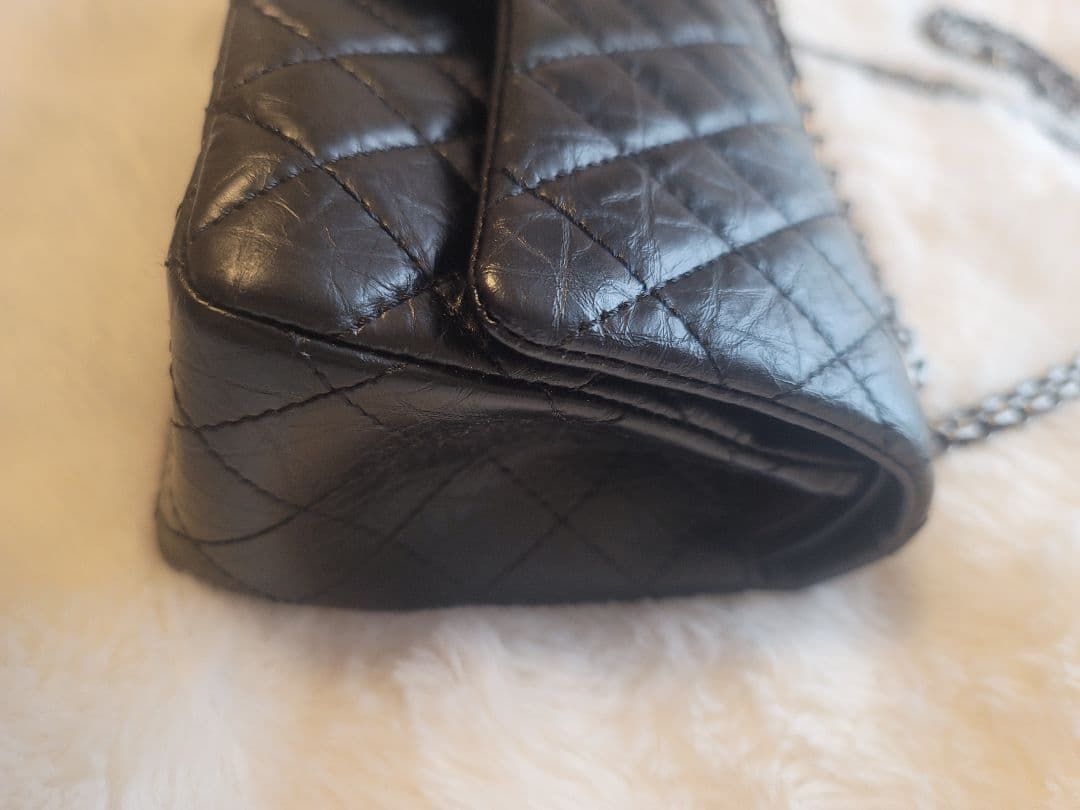 ノベルティ CHANEL シャネル 2.55 マトラッセ Wフラップ チェーン