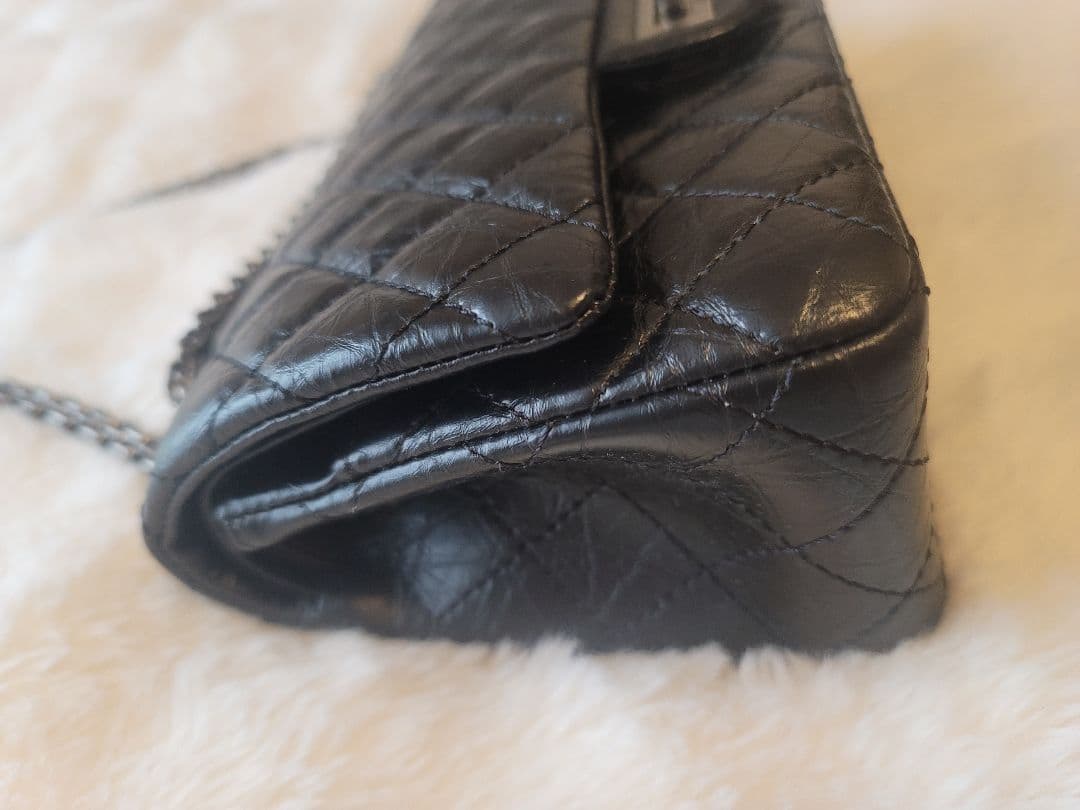ノベルティ CHANEL シャネル 2.55 マトラッセ Wフラップ チェーン