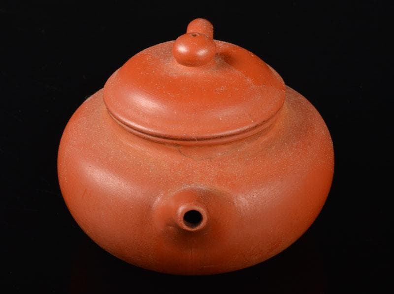 中国　中国宣興銘　紫砂　朱泥　急須　茶壷　C　R5444E