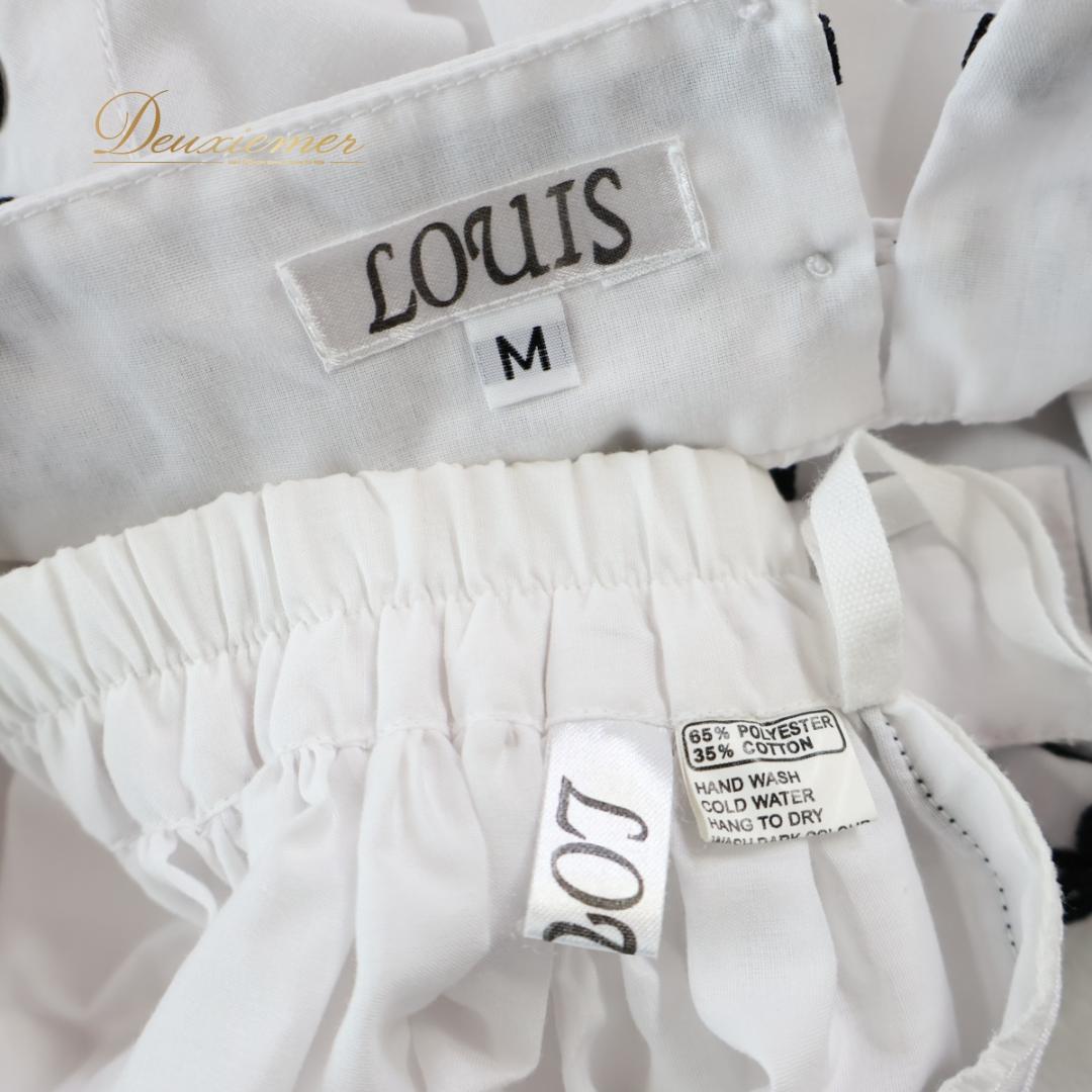 【フォークダンス衣装】ホワイト LOUIS 上下セット ツーピース セットアップ
