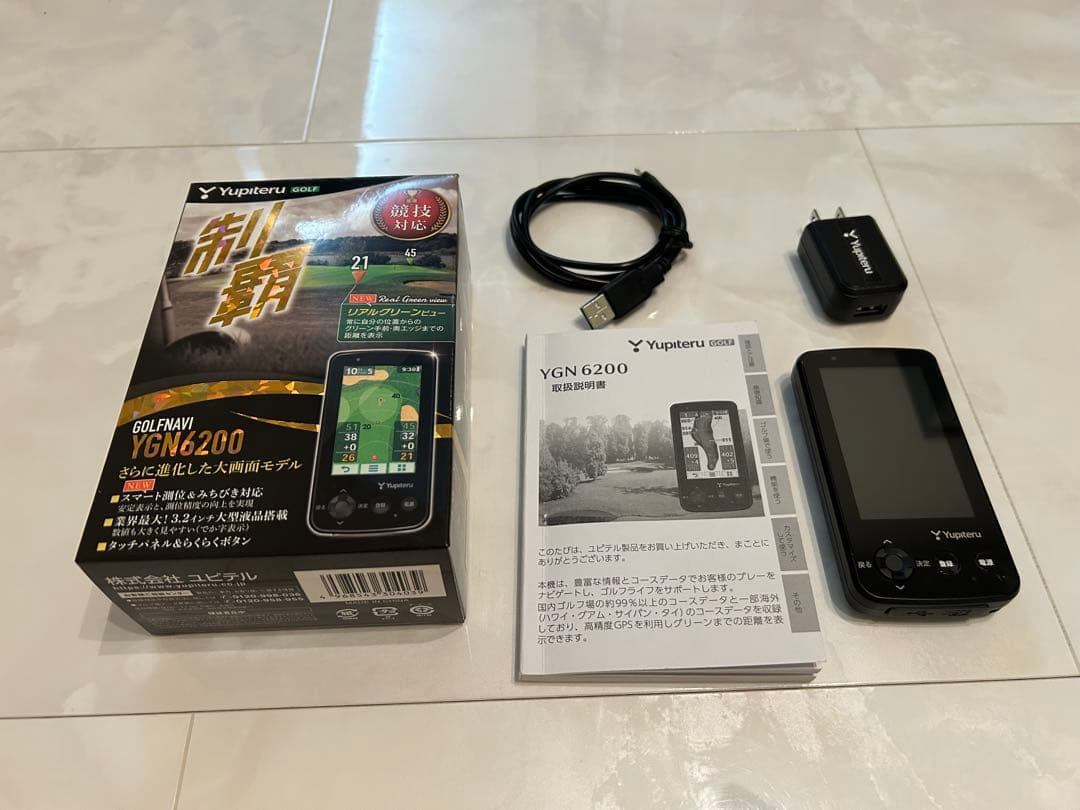 Yupiteru YGN6200 GPSゴルフナビ 付属品、説明書、箱付き
