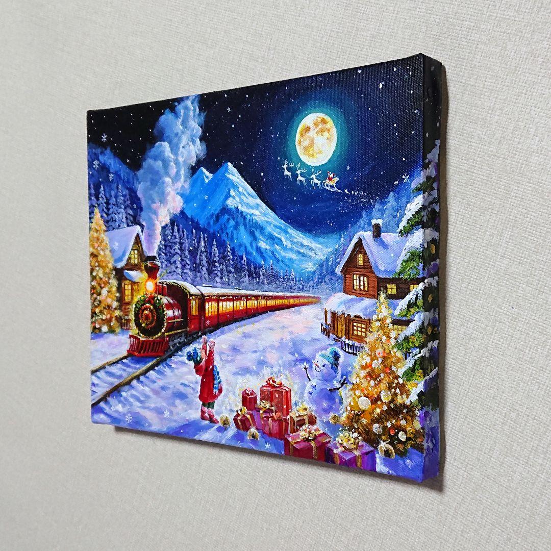 そ*】様 【聖夜にお届け】アクリル画 F3 風景画 絵画