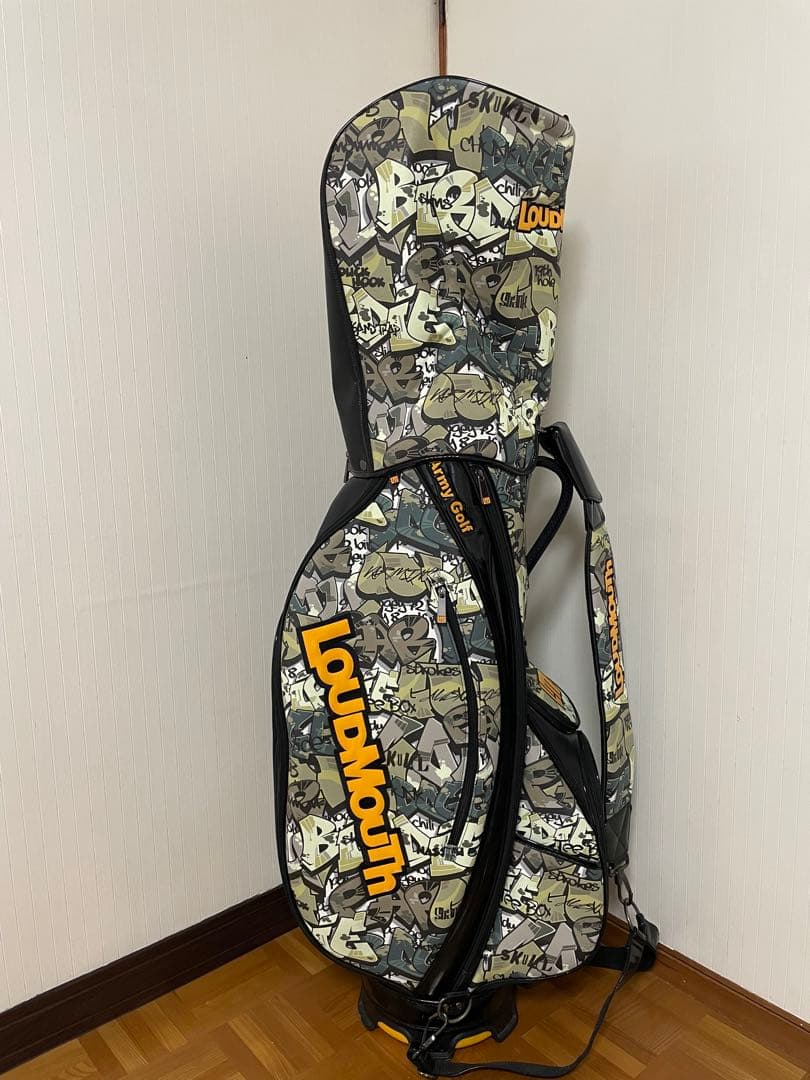 【美品】Loudmouth ラウドマウス キャディバッグ　迷彩柄