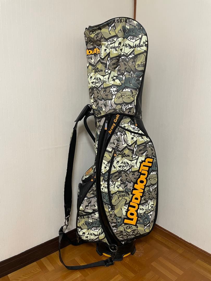 【美品】Loudmouth ラウドマウス キャディバッグ　迷彩柄