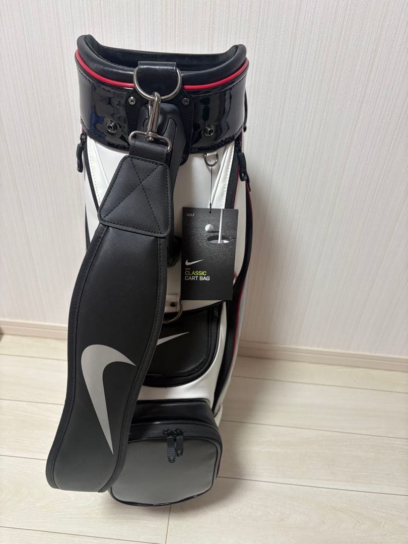 【未使用品】NIKEナイキ　ゴルフ　キャディバック　ホワイト/ブラック/レッド