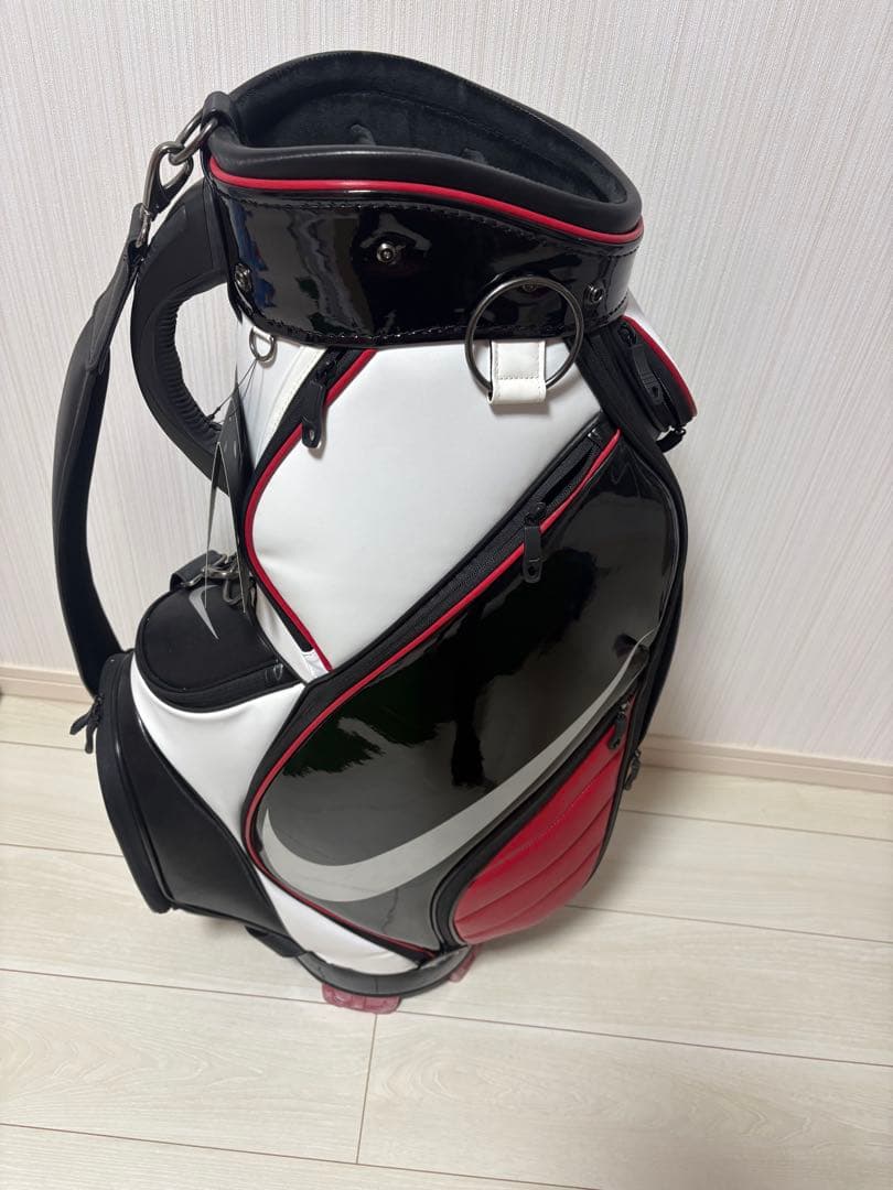 【未使用品】NIKEナイキ　ゴルフ　キャディバック　ホワイト/ブラック/レッド