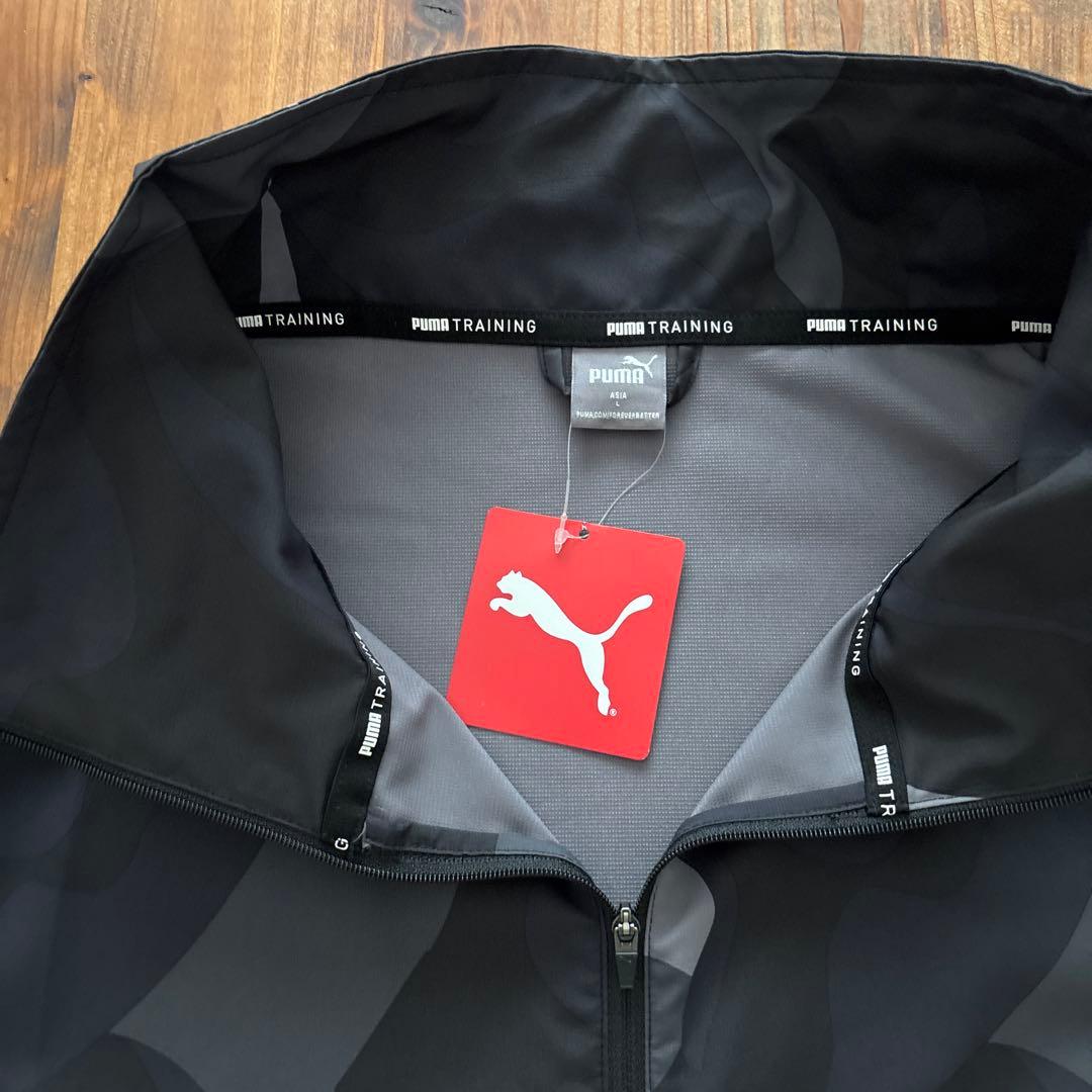 PUMA トレーニングジャケット グレー/ブラック　サイズL