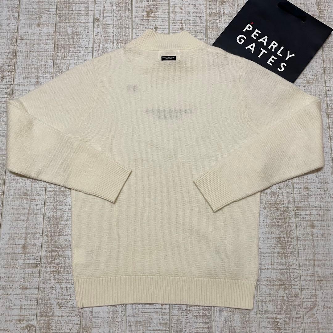 新品 マスターバニー ニット カシミヤ モックネック ホワイト Mサイズ（4）