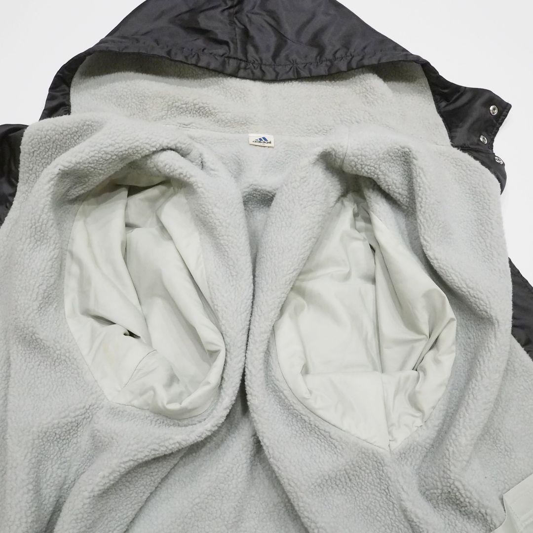美品 adidas 90s 裏ボアベンチコート ビッグロゴ L-O デサント製