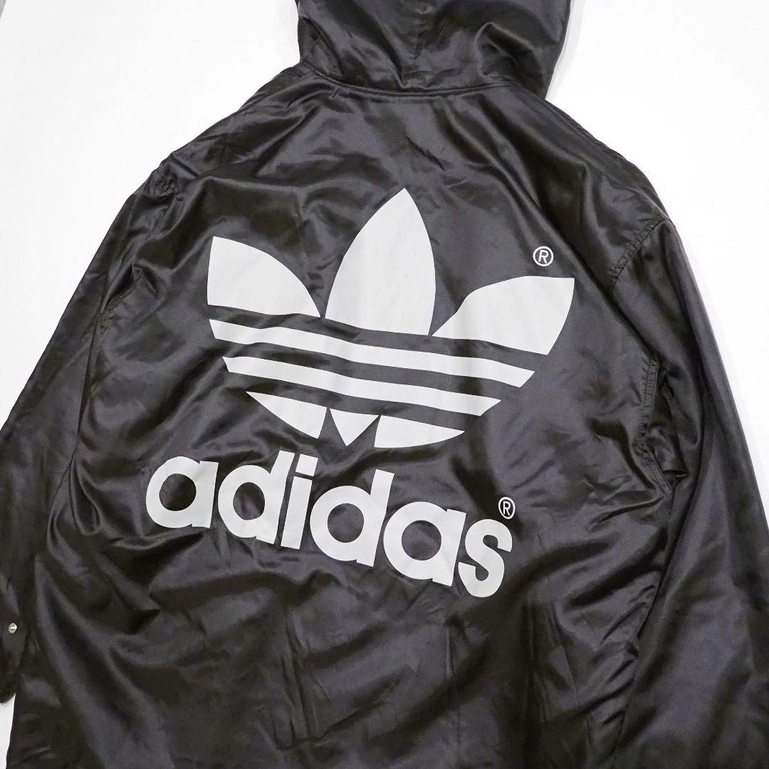 美品 adidas 90s 裏ボアベンチコート ビッグロゴ L-O デサント製