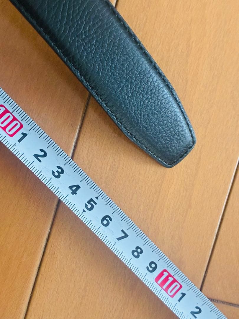 Munsingwear ブラックレザーベルト 110cm
