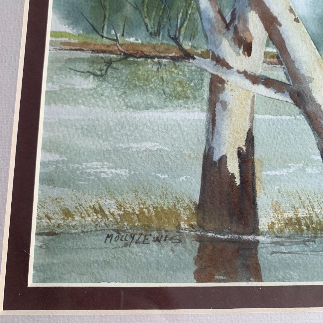 絵画 MOLLY LEWIS Murrumbidgee  in flood