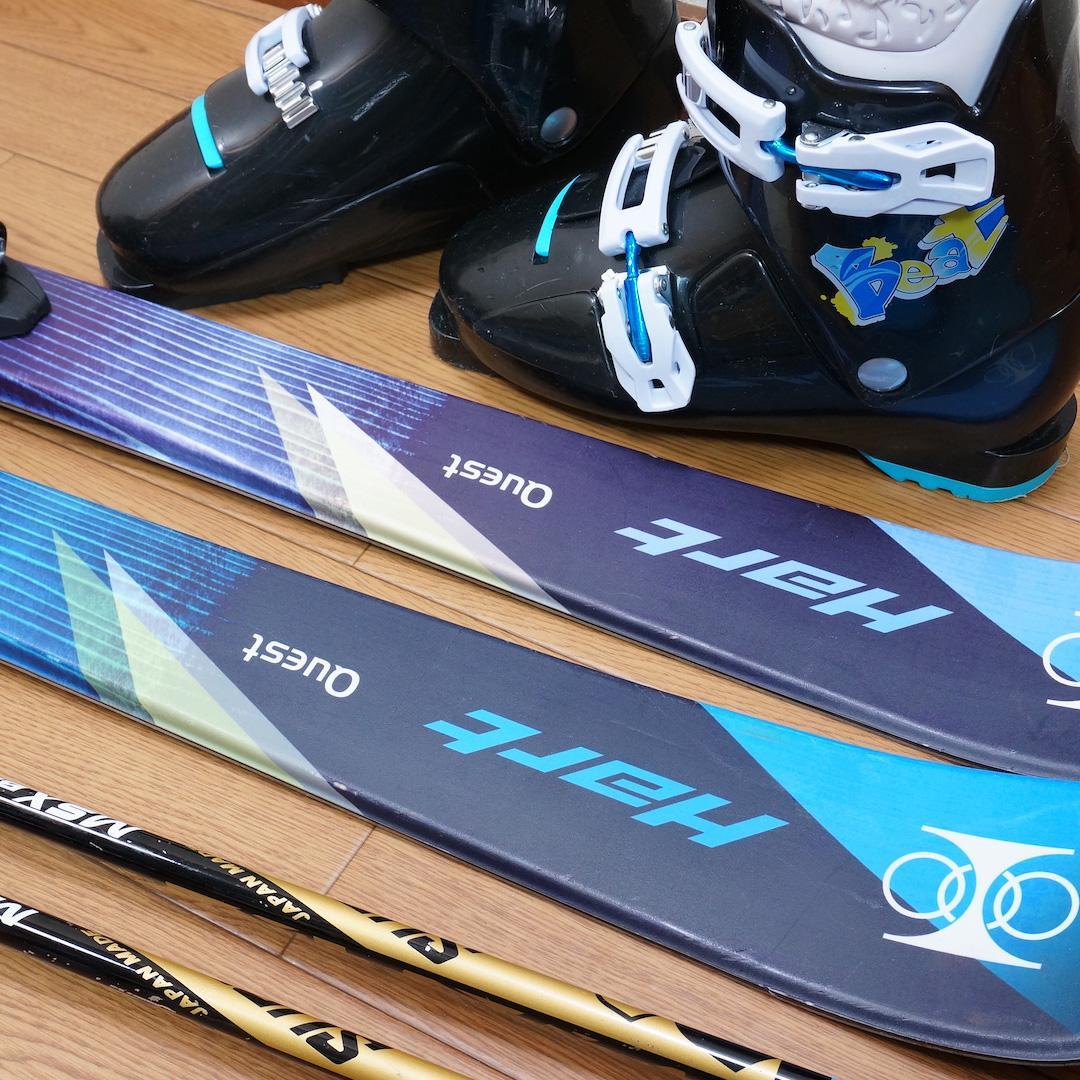 メンテ済 138cm 靴24cm HART スキーセット (140