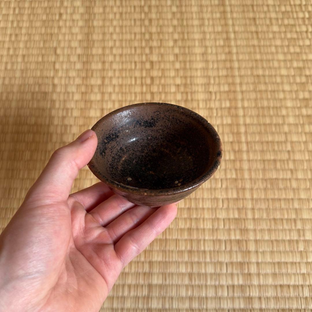 古瀬戸 鉄釉 盃 ぐい呑み 江戸時代 美濃 古美濃 古常滑 酒器 古美術 骨董