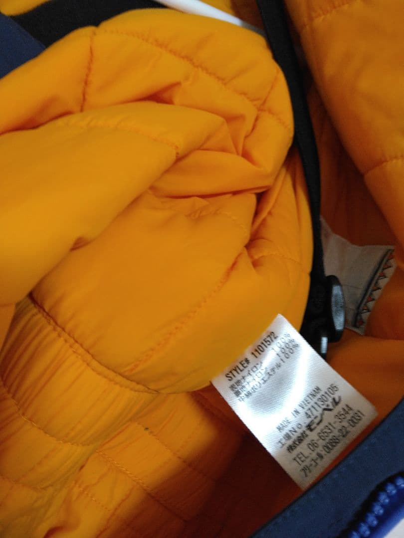 [良品]　パウダーカバーオール　キッズ110 ブルー　モンベル