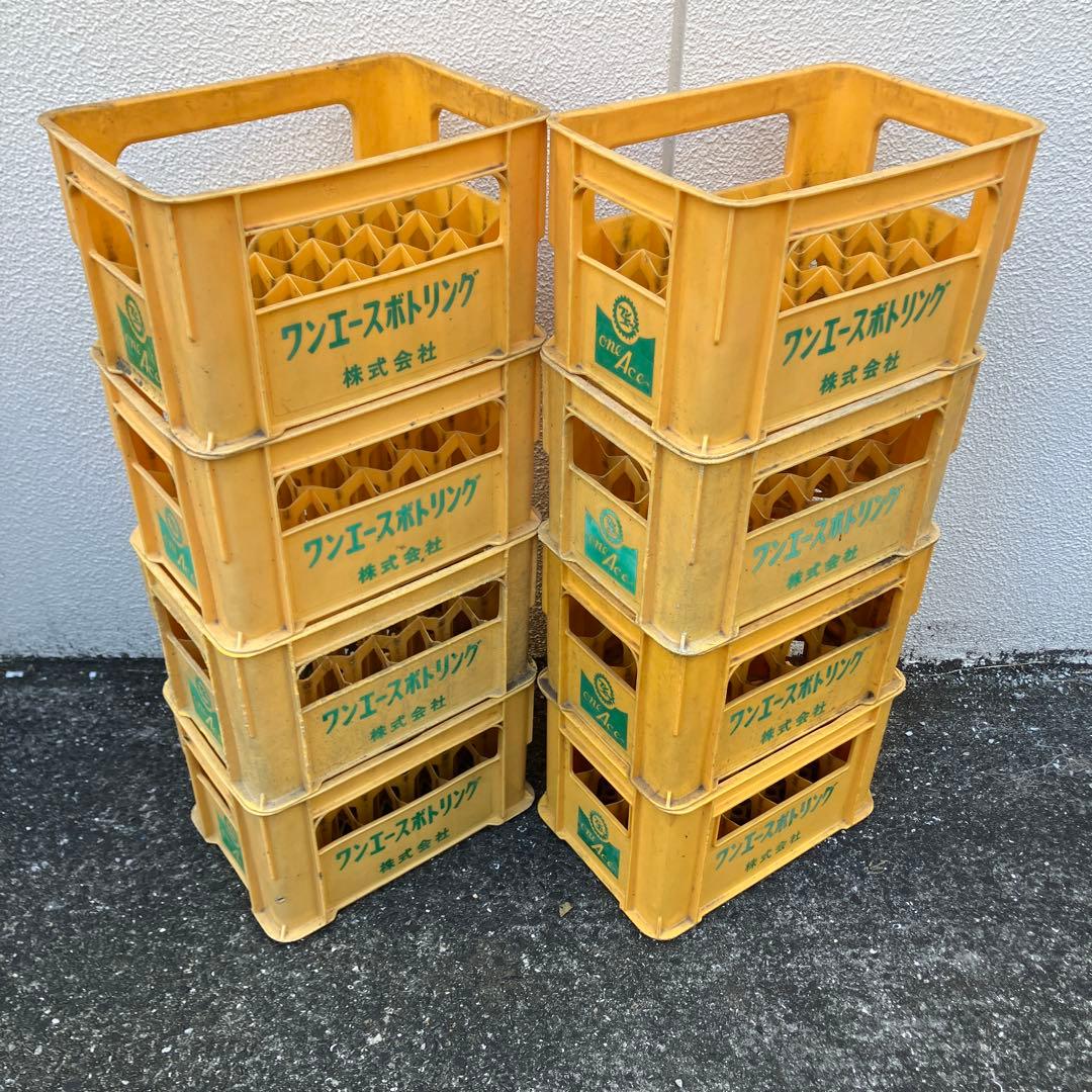 ジュース瓶ケース 8個　コンテナ　ケース　ボックス　ビールケース 昭和レトロ　②