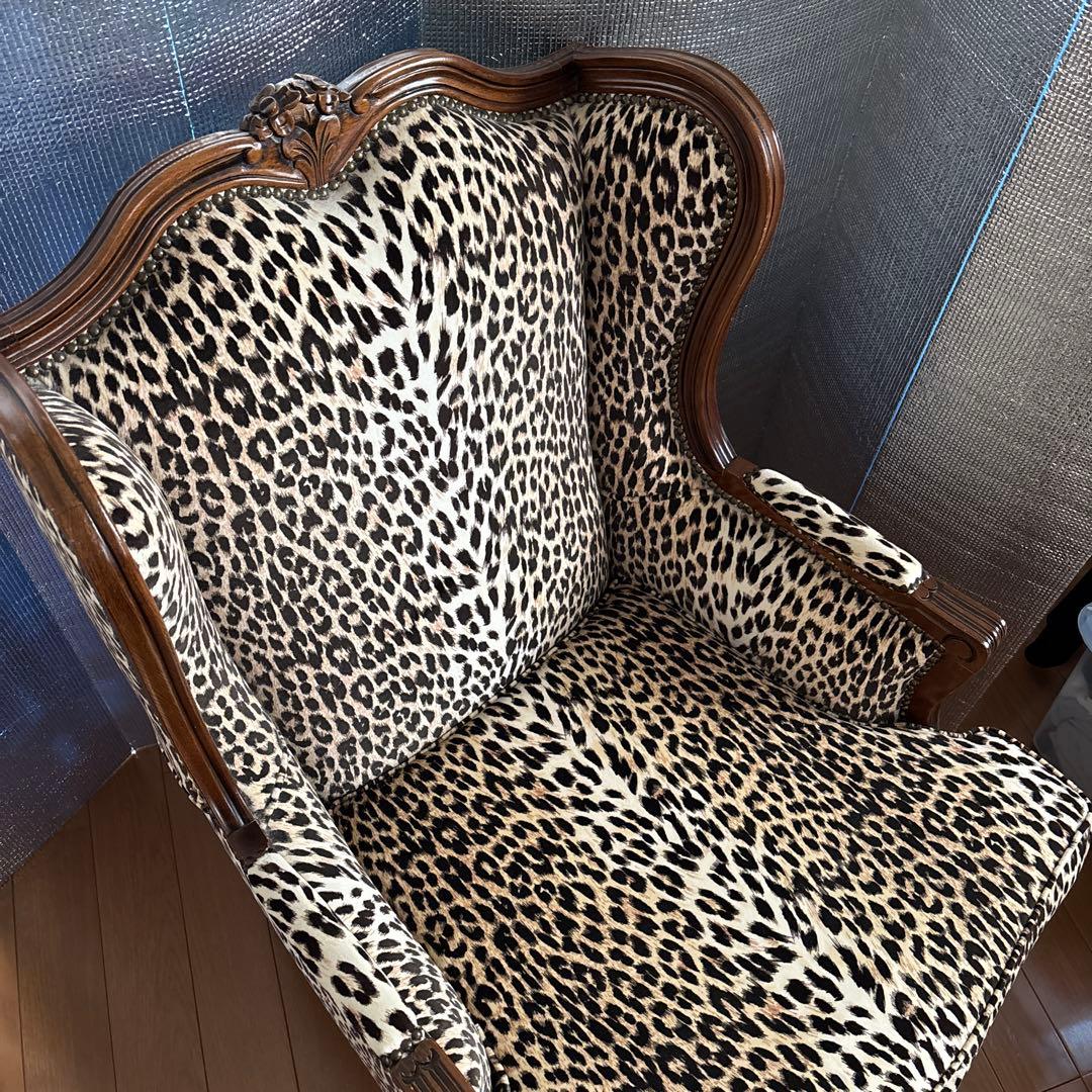 輸入家具　豹柄椅子