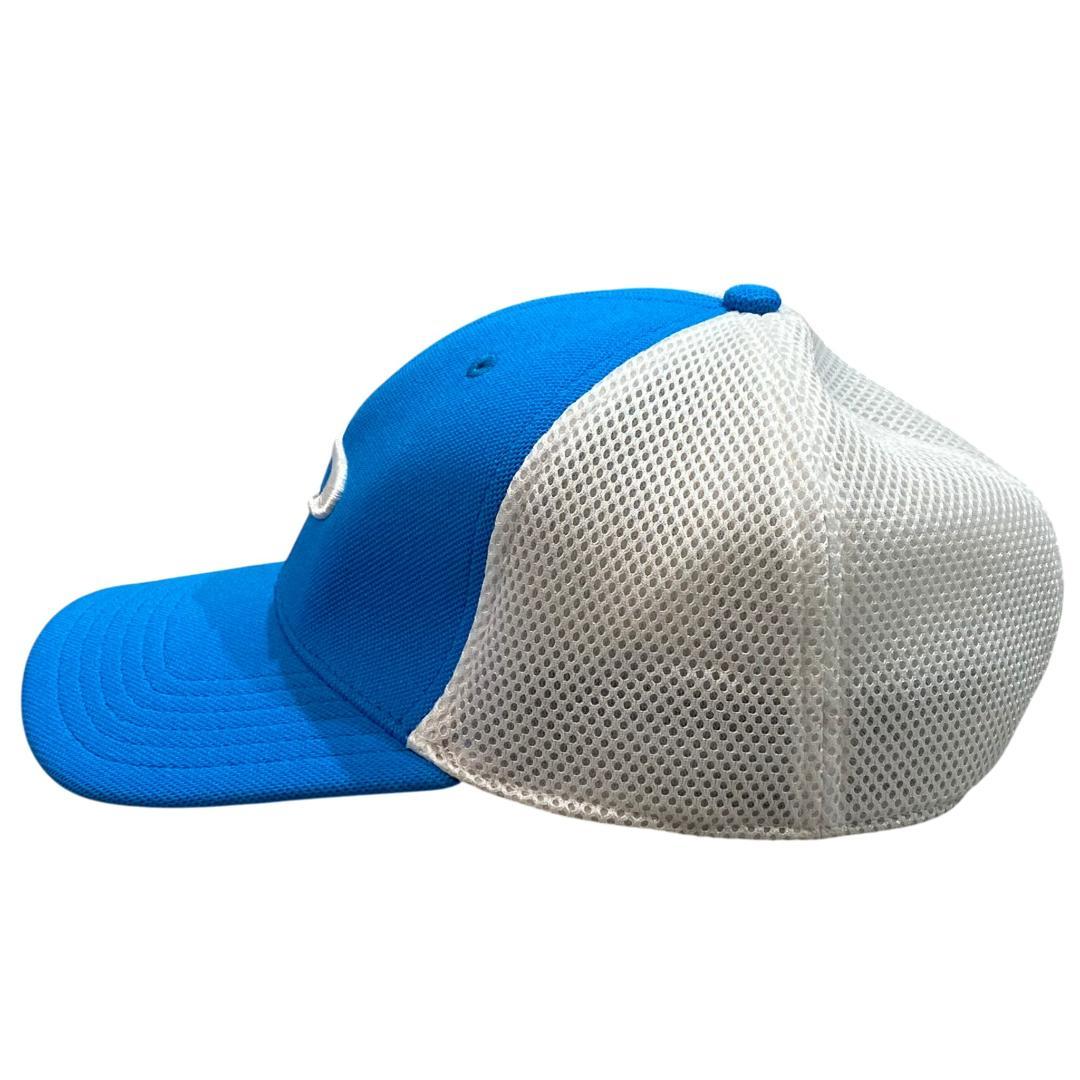 オークリー OAKLEY メッシュ キャップ ブルー L/XL ゴルフ ロゴ柄