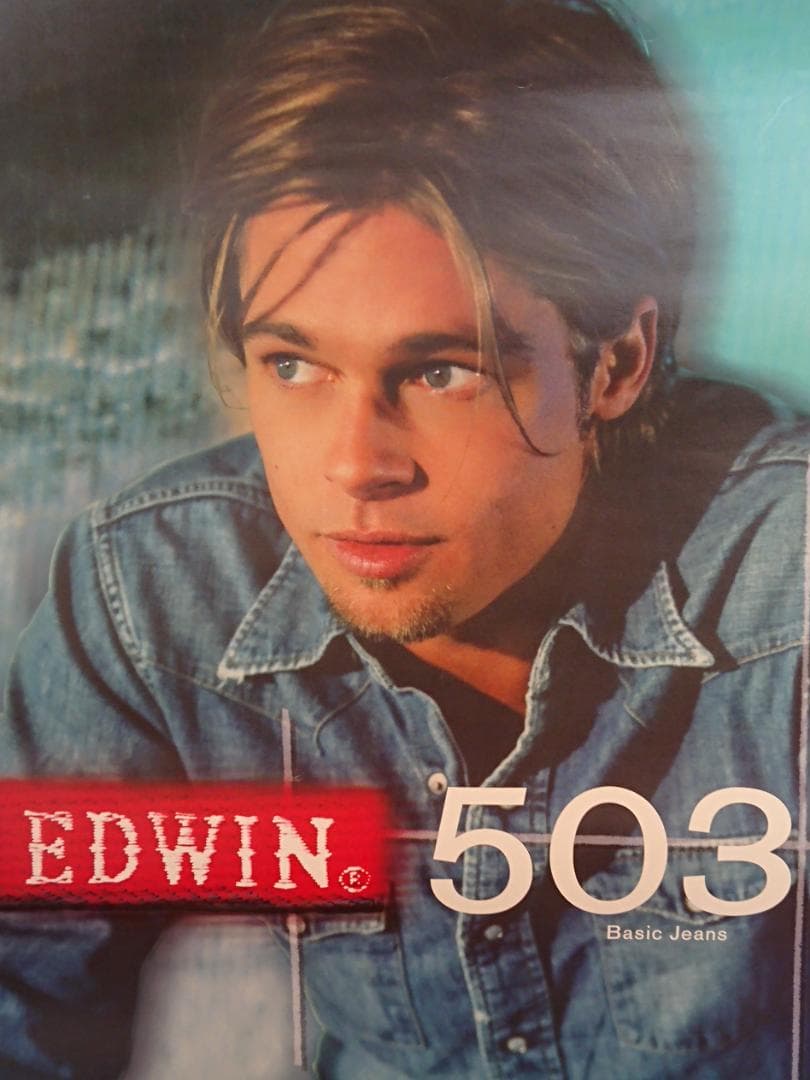 ブラッドピット　EDWIN　非売品　ポスター　置物　インテリア　A1656
